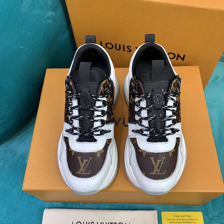 Looopix Modern Classic Louis Vuitton White High-Top Sneakers
