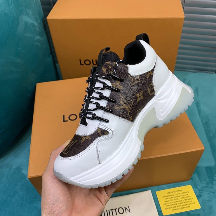 Looopix Modern Classic Louis Vuitton White High-Top Sneakers