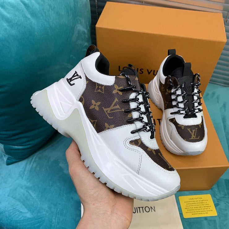 Looopix Modern Classic Louis Vuitton White High-Top Sneakers