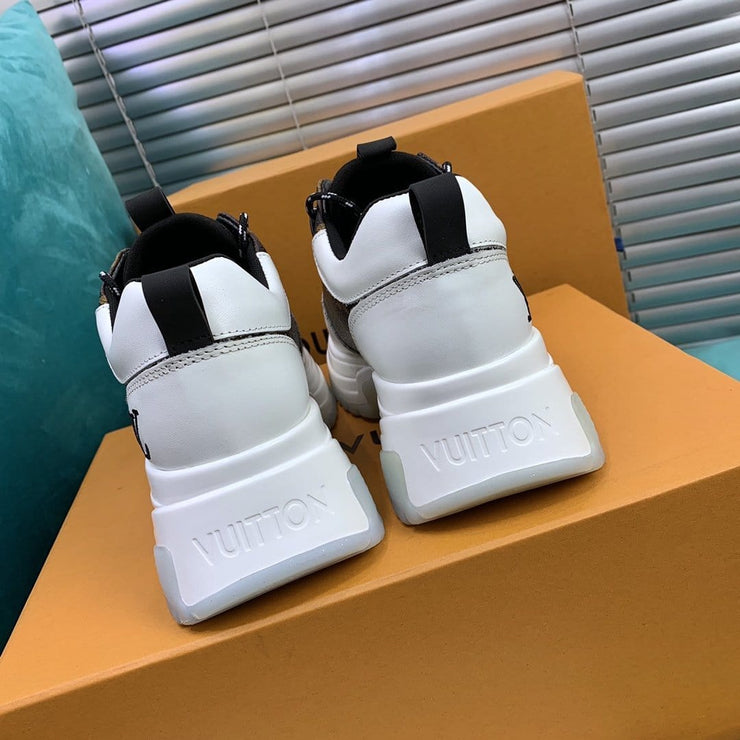 Looopix Modern Classic Louis Vuitton White High-Top Sneakers
