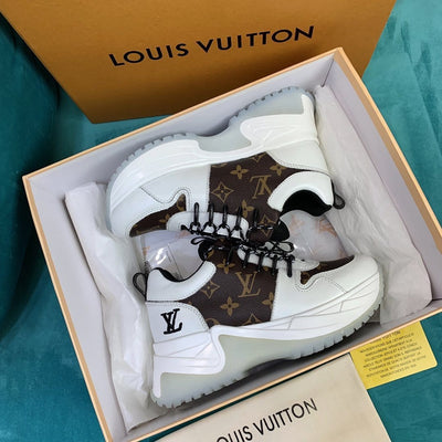 Looopix Modern Classic Louis Vuitton White High-Top Sneakers