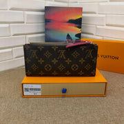 Looopix Monogram Bucket Pouch Brown Wallet