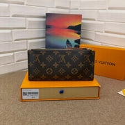 Looopix Monogram Bucket Pouch Brown Wallet