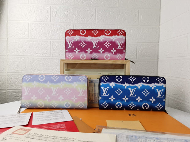 Looopix MultiColor Louis Vuitton Leather Zipper Wallet