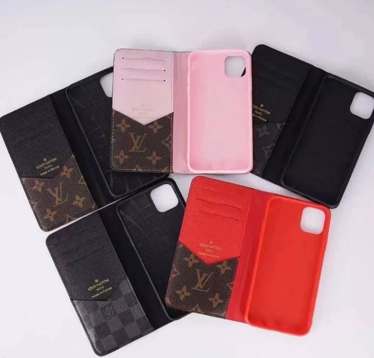 Looopix New Leather Louis Vuitton and Gucci Folio Cases for iPhone 15