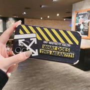 Looopix Off White Leather Fabric iPhone Case