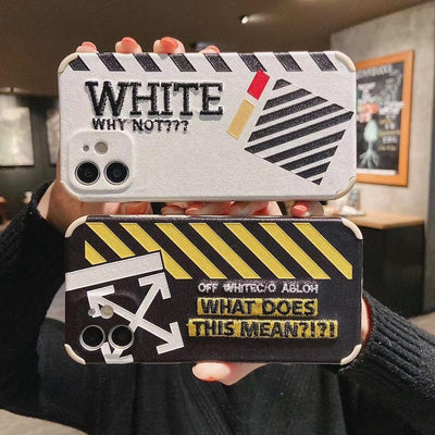 Looopix Off White Leather Fabric iPhone Case