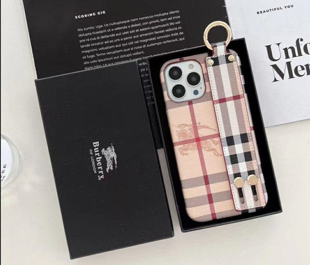 Looopix Phone Covers for iPhone 14 | Leather Burberry iPhone Case