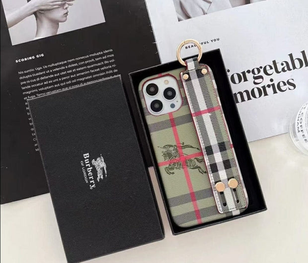 Looopix Phone Covers for iPhone 14 | Leather Burberry iPhone Case