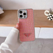 Looopix Prada Croc-Embossed Designer Phone Case for iPhone 11 to 16