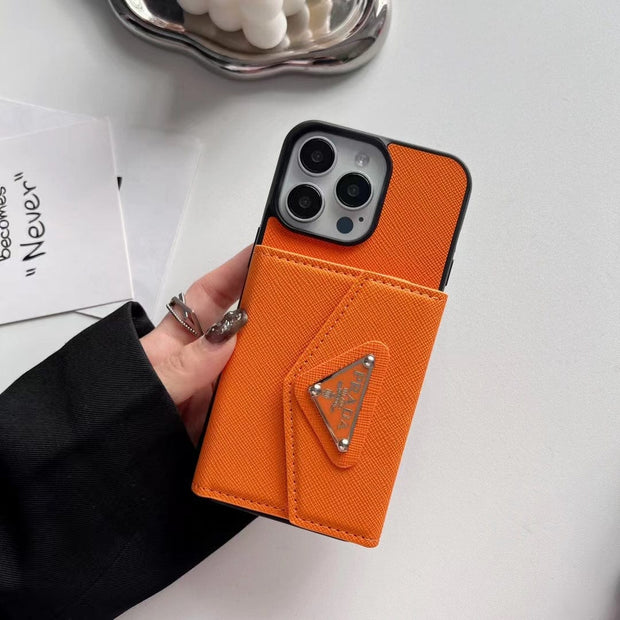 Looopix Prada-Inspired Designer iPhone Case with Card Holder – Available for iPhone 13 to iPhone 16