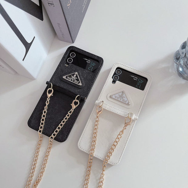 Looopix Prada Z Flip/Z Fold Phone Cases with Detachable Strap