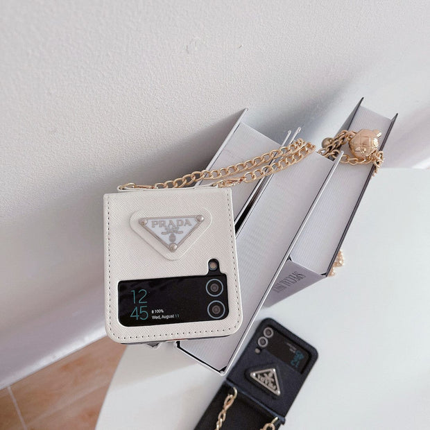 Looopix Prada Z Flip/Z Fold Phone Cases with Detachable Strap