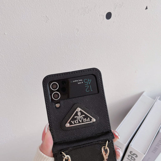 Looopix Prada Z Flip/Z Fold Phone Cases with Detachable Strap