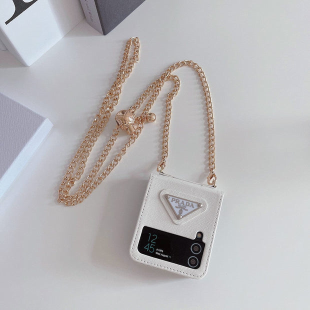 Looopix Prada Z Flip/Z Fold Phone Cases with Detachable Strap