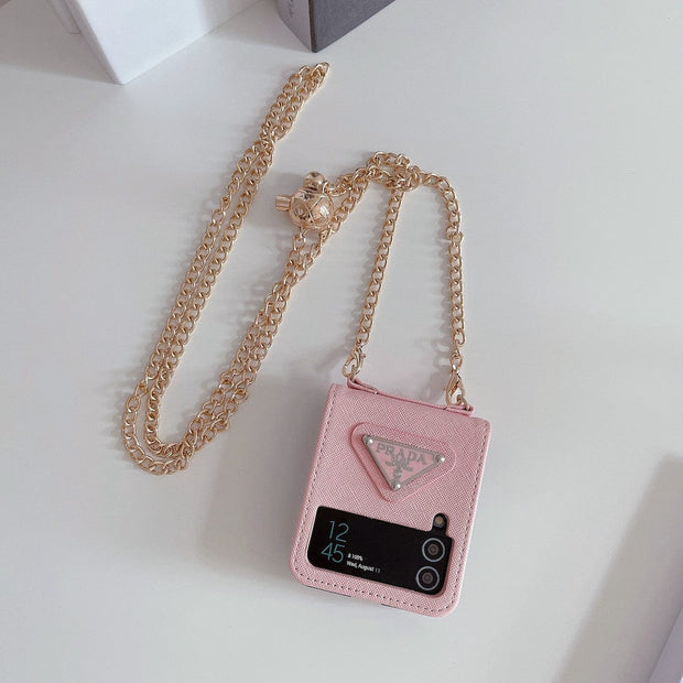 Looopix Prada Z Flip/Z Fold Phone Cases with Detachable Strap