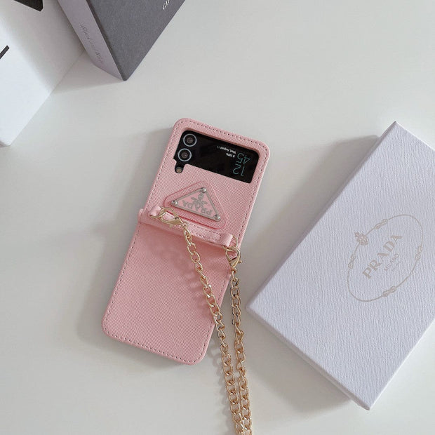 Looopix Prada Z Flip/Z Fold Phone Cases with Detachable Strap