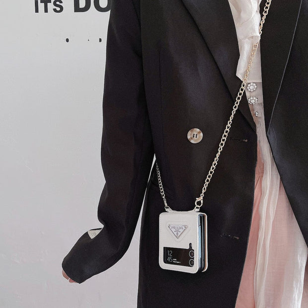 Looopix Prada Z Flip/Z Fold Phone Cases with Detachable Strap