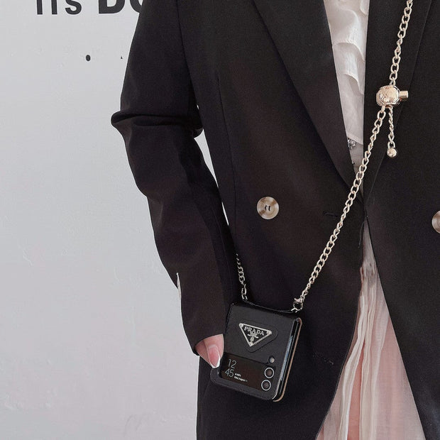 Looopix Prada Z Flip/Z Fold Phone Cases with Detachable Strap