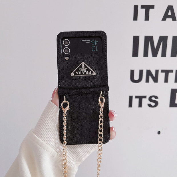 Looopix Prada Z Flip/Z Fold Phone Cases with Detachable Strap