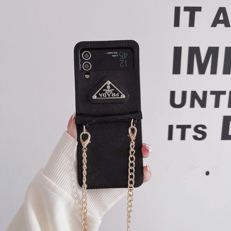 Looopix Prada Z Flip/Z Fold Phone Cases with Detachable Strap