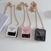 Looopix Prada Z Flip/Z Fold Phone Cases with Detachable Strap