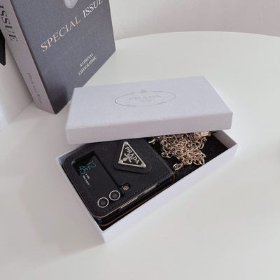 Looopix Prada Z Flip/Z Fold Phone Cases with Detachable Strap