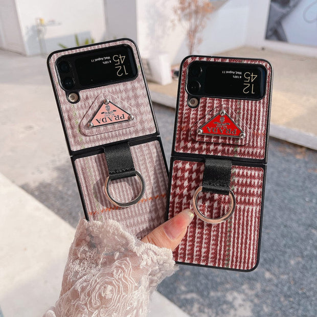 Looopix Prada Z Flip/Z Fold Phone Cases with Ring Holder