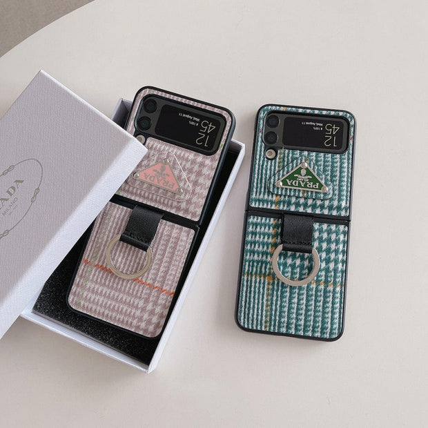 Looopix Prada Z Flip/Z Fold Phone Cases with Ring Holder