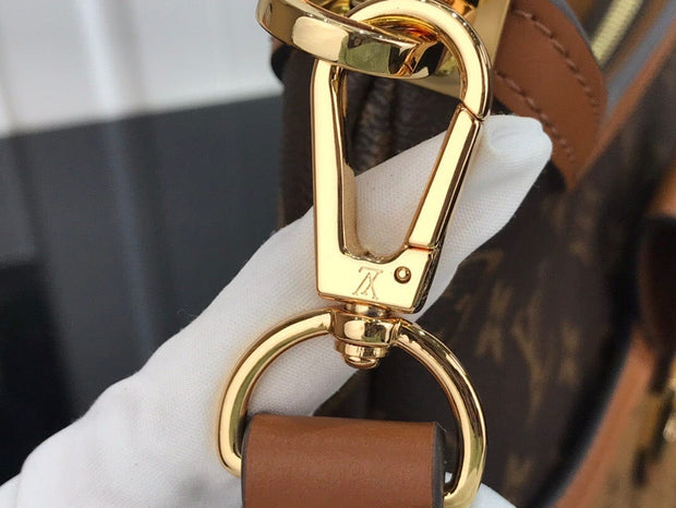 Looopix Real Leather Louis Vuitton Brown Monogram Handbag