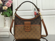 Looopix Real Leather Louis Vuitton Brown Monogram Handbag