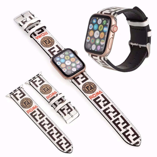 Looopix Sleek Leather Fendi Watch Band 38/40/41/42/44/45/49 mm
