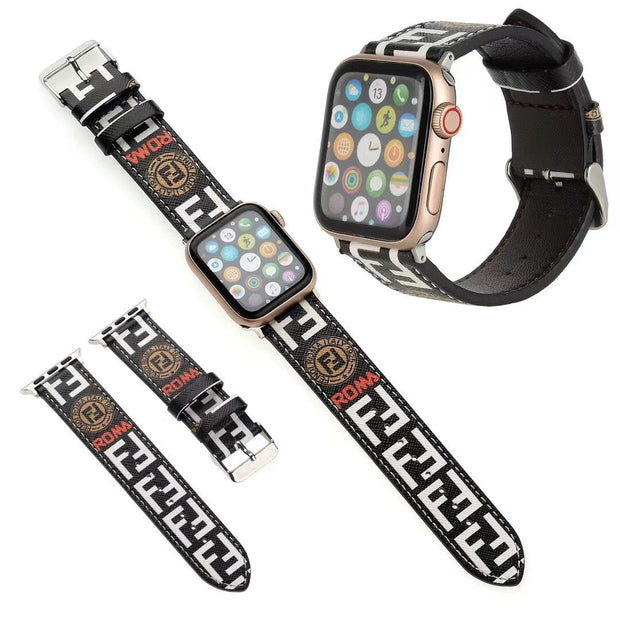 Looopix Sleek Leather Fendi Watch Band 38/40/41/42/44/45/49 mm