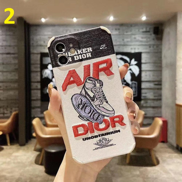 Looopix Sneaker Jordan Air iPhone Case - Leather Fabric Cover