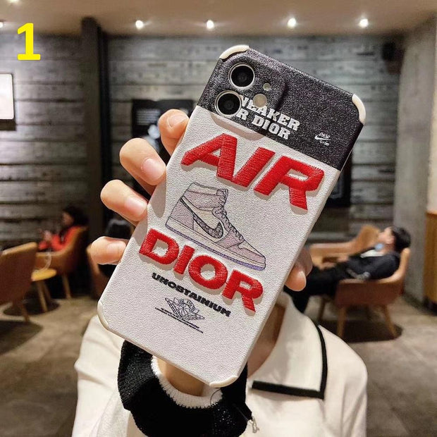 Looopix Sneaker Jordan Air iPhone Case - Leather Fabric Cover