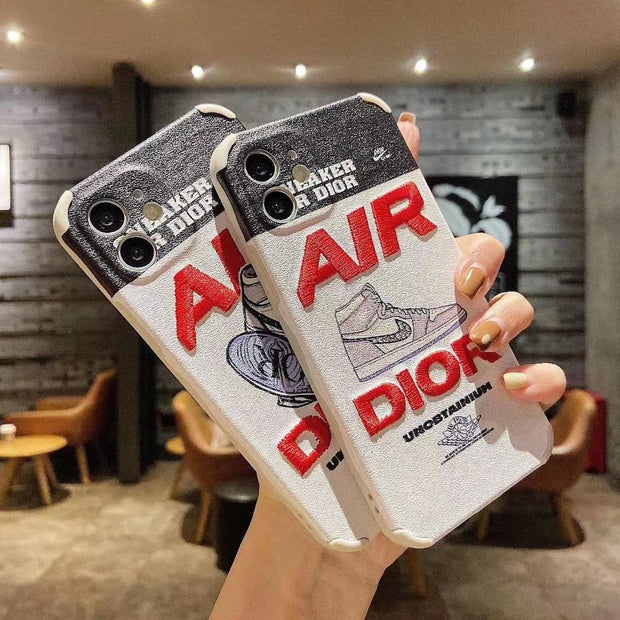 Looopix Sneaker Jordan Air iPhone Case - Leather Fabric Cover