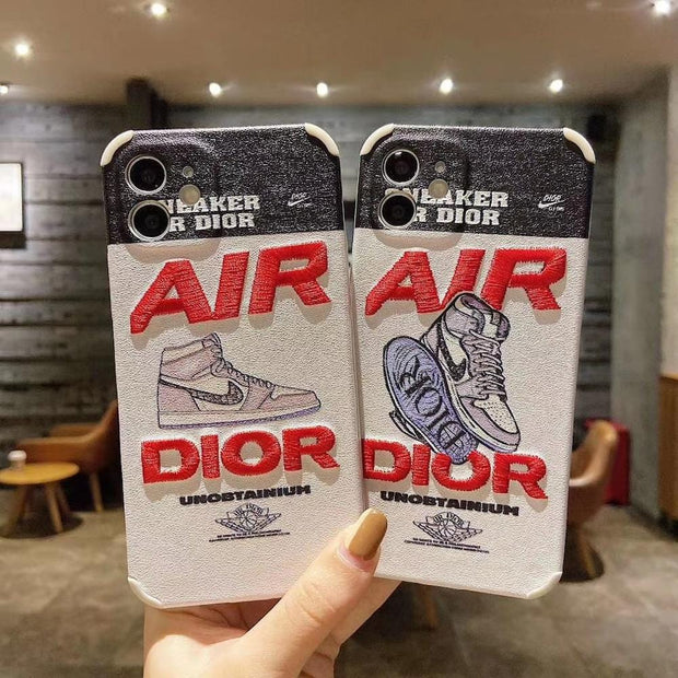 Looopix Sneaker Jordan Air iPhone Case - Leather Fabric Cover