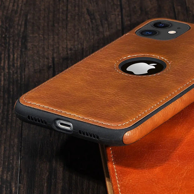 Looopix Solid Color PU Leather Phone Case For iPhones