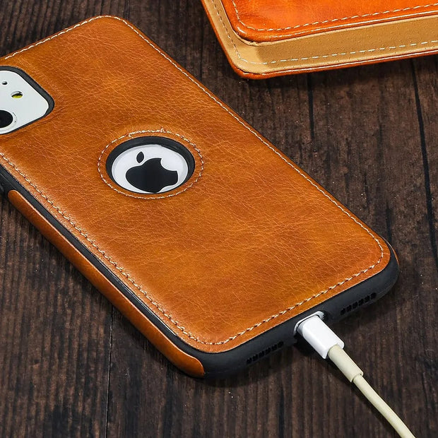 Looopix Solid Color PU Leather Phone Case For iPhones