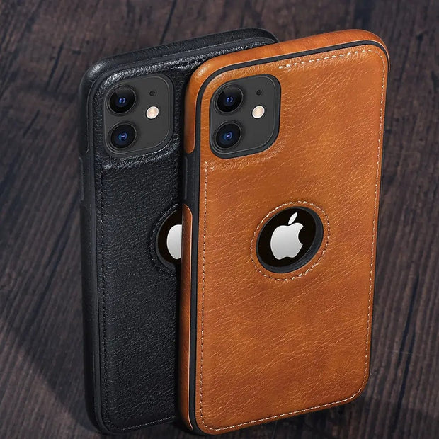 Looopix Solid Color PU Leather Phone Case For iPhones