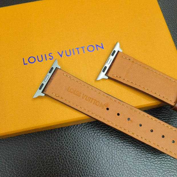 Looopix Textured Leather Louis Vuitton Watch Band 38/40/41/42/44/45/49 mm