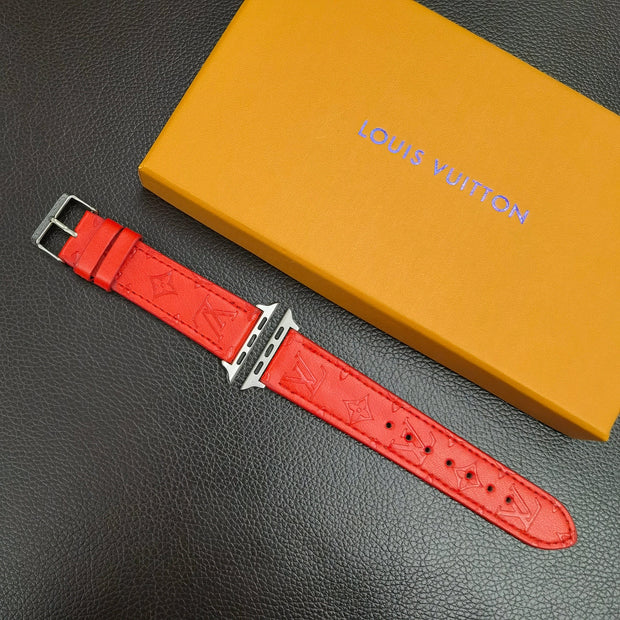 Looopix Textured Leather Louis Vuitton Watch Band 38/40/41/42/44/45/49 mm