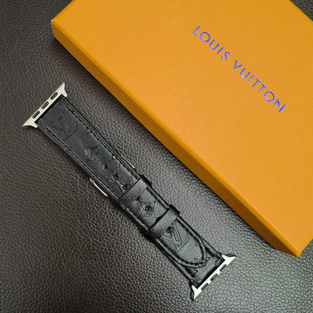 Looopix Textured Leather Louis Vuitton Watch Band 38/40/41/42/44/45/49 mm