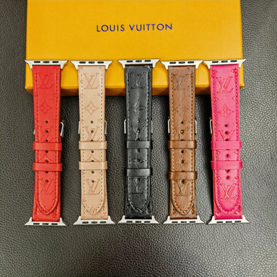 Looopix Textured Leather Louis Vuitton Watch Band 38/40/41/42/44/45/49 mm