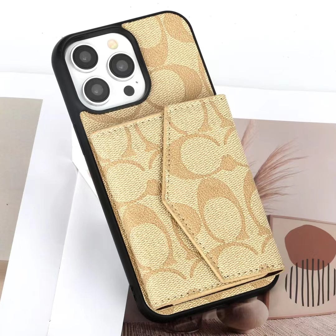 Tunde Store Coach Signature iPhone Case with Card Holder – Available for iPhone 11 to iPhone 16