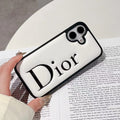 Tunde Store Dior Embossed Logo Leather iPhone Case