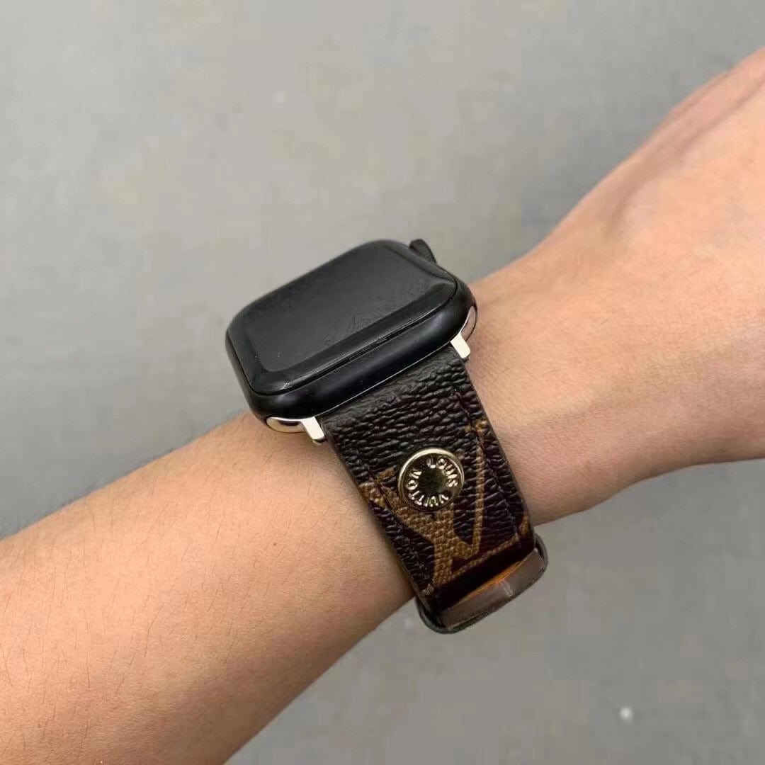 Tunde Store Elegant Leather Louis Vuitton Watch Band 38/40/41/42/44/45/49 mm