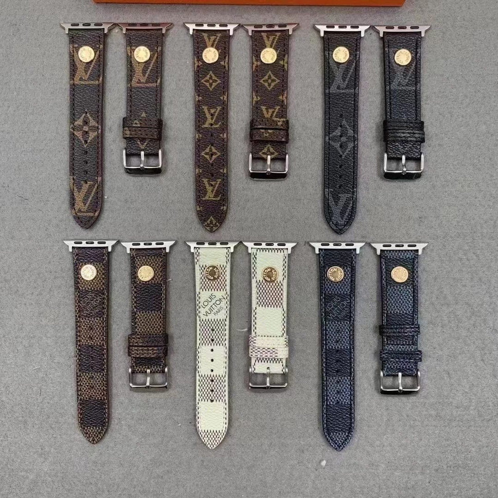 Tunde Store Elegant Leather Louis Vuitton Watch Band 38/40/41/42/44/45/49 mm