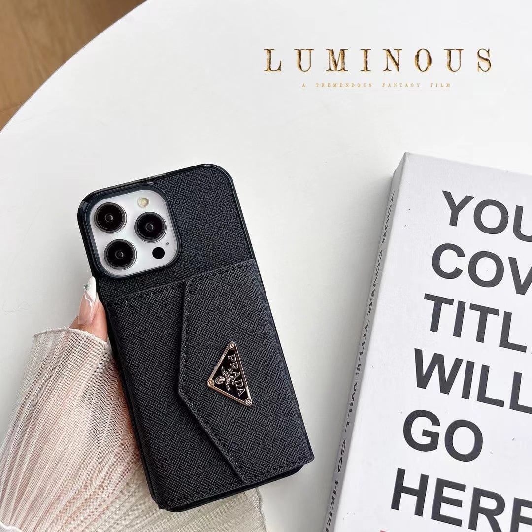 Tunde Store Fashioned Leather Fabric Prada iPhone Cases | Compatible for iPhone 11 to iPhone 16