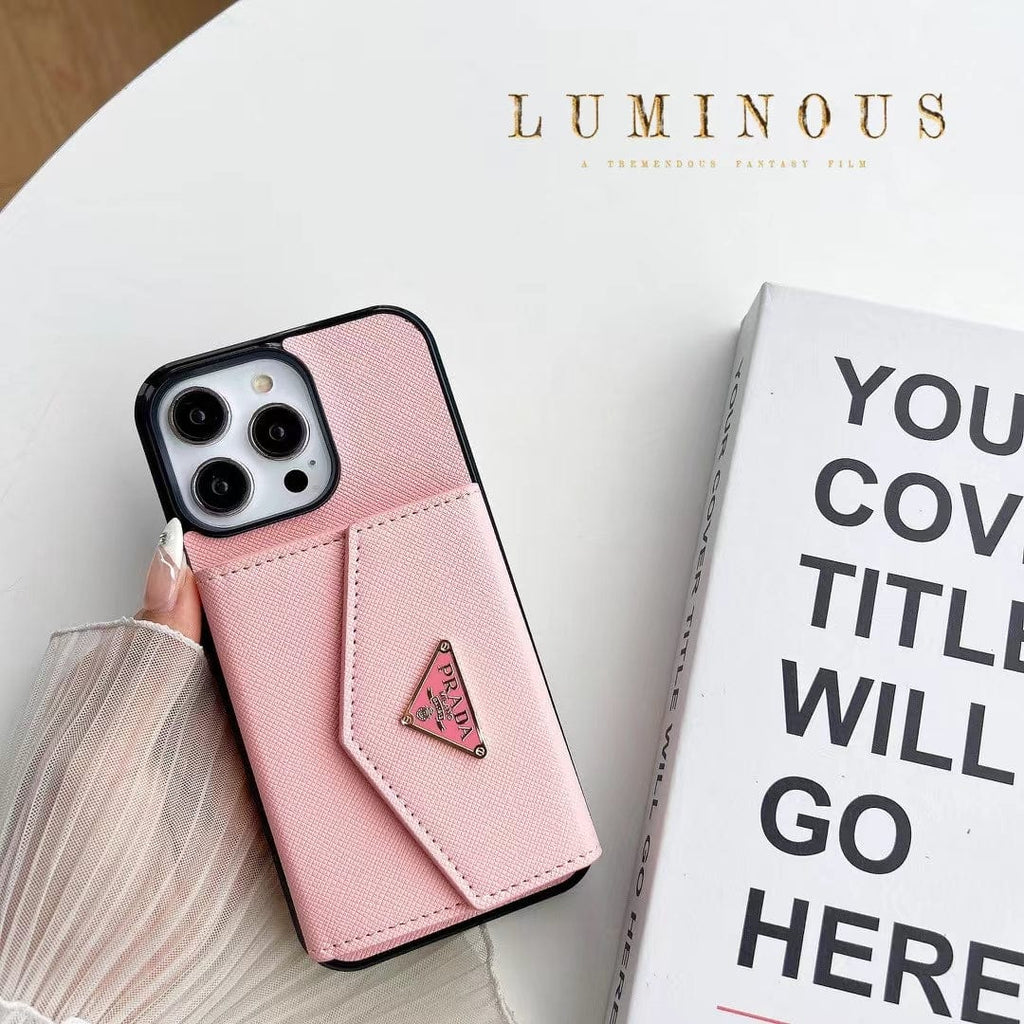 Tunde Store Fashioned Leather Fabric Prada iPhone Cases | Compatible for iPhone 11 to iPhone 16